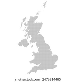 United Kingdom map dotted pattern vector illustration