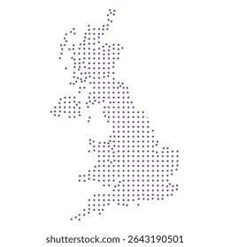 United Kingdom map dotted pattern design purple circle