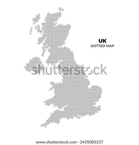 United Kingdom map with dotted style