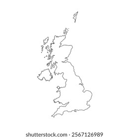 united kingdom map icon illustration design