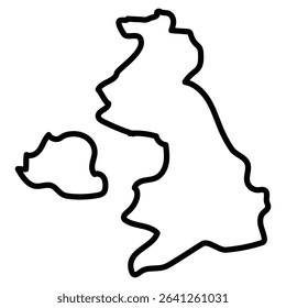 United Kingdom map icon simple flat icon vector symbol