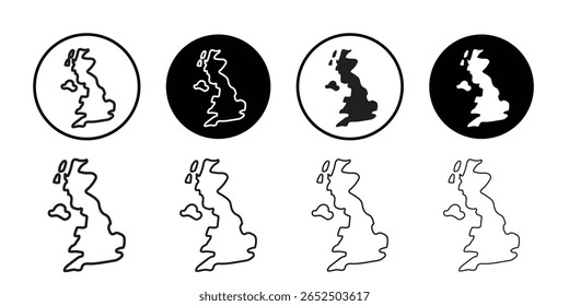 United Kingdom map icon simple outline vector sign