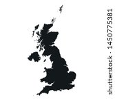 United Kingdom map icon. vector isolated high detailed silhouette image of Great Britain