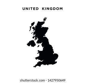 United kingdom map icon vector illustration