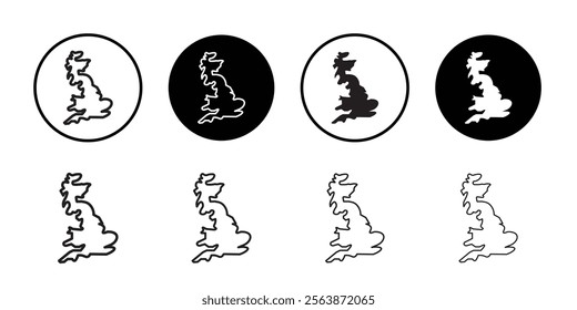 United Kingdom map icon web design in vector