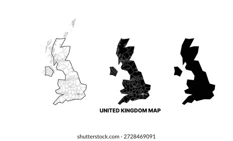 Reino Unido mapa ilustrações design