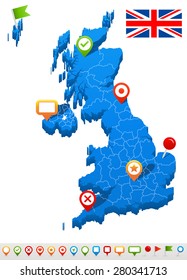 United Kingdom map and navigation icons - Illustration



Vector illustration of Great Britain map and navigation icons