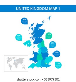 United Kingdom map template 1