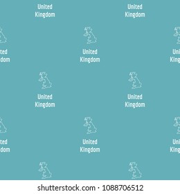 United Kingdom map thin line. Simple illustration of United Kingdom map vector isolated on white background