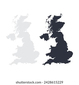 United Kingdom Map Vector Design.
