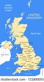 United Kingdom map | Vector detailed United Kingdom map