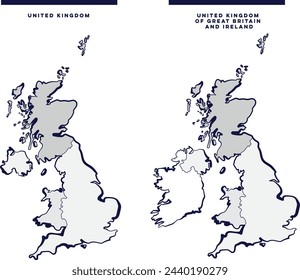 United Kingdom - Map vector, Europe