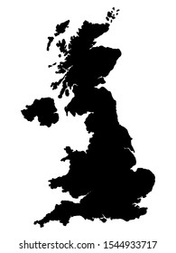 United Kingdom Map Vector Illustration Eps 10