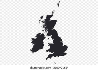 United Kingdom map vector, Not isolated on transparent background