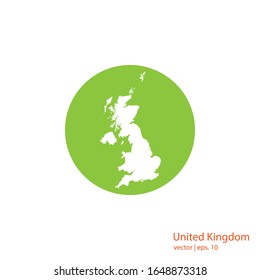 United Kingdom Maps Logo Design Vector Template