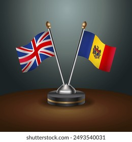 United Kingdom and Moldova table flags mark the relationship on a gradient background