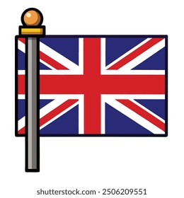 United kingdom national flag art design.