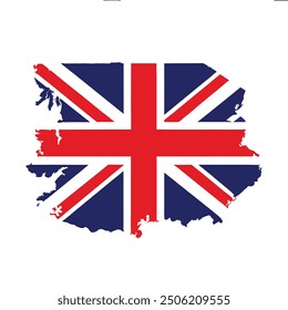 United kingdom national flag art design.