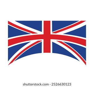 United Kingdom national flag banner isolated on white. Vector illustration