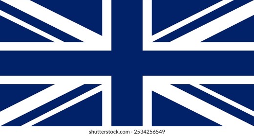 Nationalflagge des Vereinigten Königreichs. Britisches Nationalsymbol. Illustration der britischen Flagge.