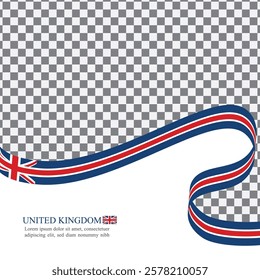 United Kingdom national flag ribbon stock vector