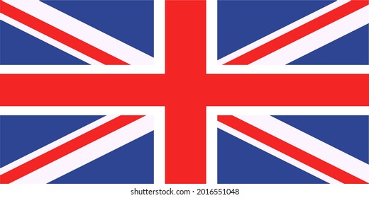 United Kingdom National Flag Vector Illustrations Eps10.