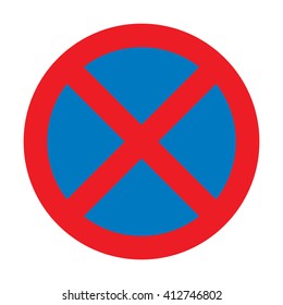 United Kingdom No Stopping and Parking Sign