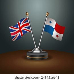 United Kingdom and Panama table flags mark the relationship on a gradient background