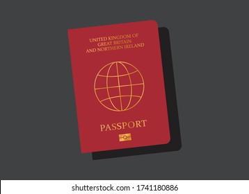 Ilustración de vectores de pasaportes del Reino Unido