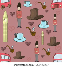United Kingdom pattern red color