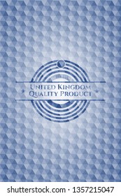 United Kingdom Quality Product blue hexagon emblem.
