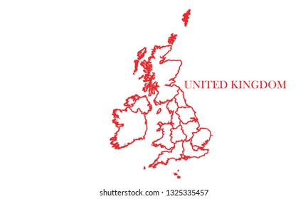 United Kingdom red line map