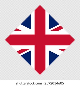 United Kingdom rhombus flag. Vector illustration.