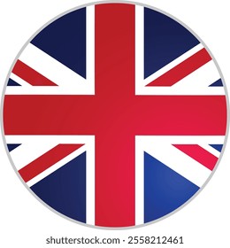 United Kingdom Round Flag Vector