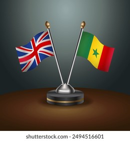 United Kingdom and Senegal table flags mark the relationship on a gradient background