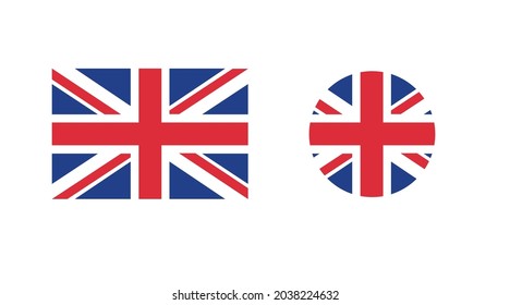 United Kingdom Set. Vector isolated flat editable set of flags