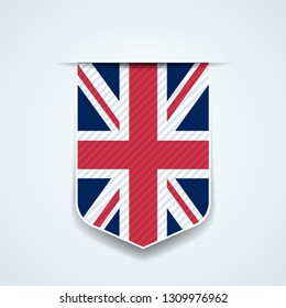 United Kingdom Shield label Illustration