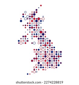 Ejemplo de mapa de patrones Pixelated de Silhouette del Reino Unido