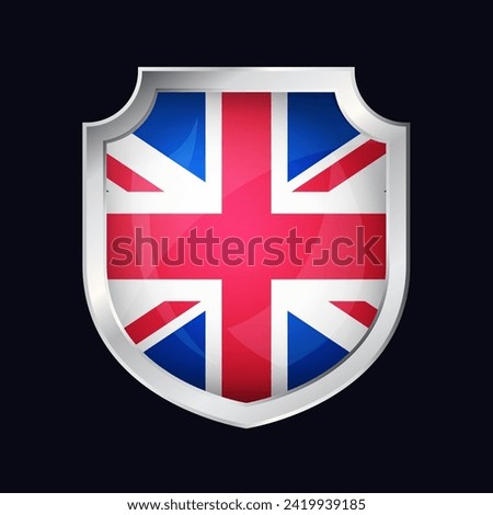 United Kingdom Silver Shield Flag Icon
