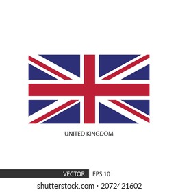 United Kingdom square flag on white background and specify is vector eps10.