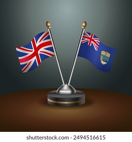 United Kingdom and ST. Helena table flags mark the relationship on a gradient background