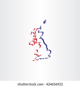 united kingdom stylized icon vector map sign