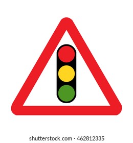 United Kingdom Traffic Signals Ahead Sign