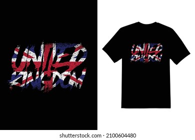 united kingdom typeface vector t shirt design 