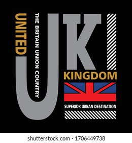 united kingdom typography, vector illustration