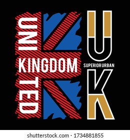 united kingdom typography, vector illustration for print
