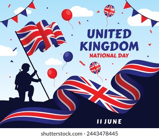 United Kingdom UK celebration template banner.

