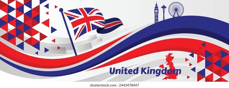 United Kingdom UK celebration template banner.

