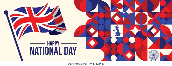 United Kingdom UK celebration template banner.

