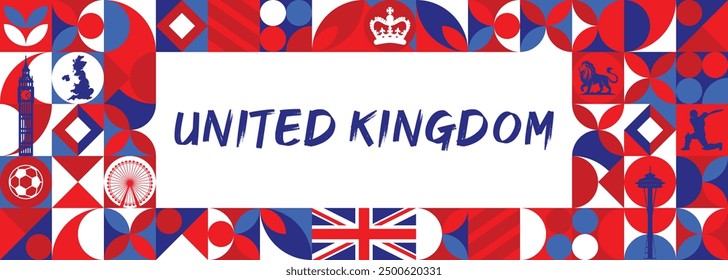 United Kingdom UK celebration template banner.

